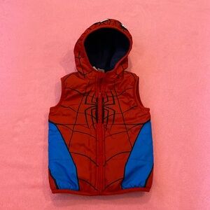 Marvel Spider-Man hooded puffer vest size 4